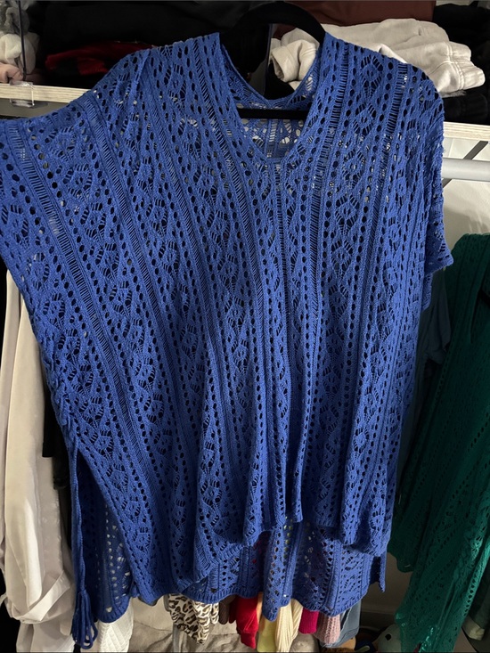 Other - Women’s Crochet Cover-Up Tunic - Blue
